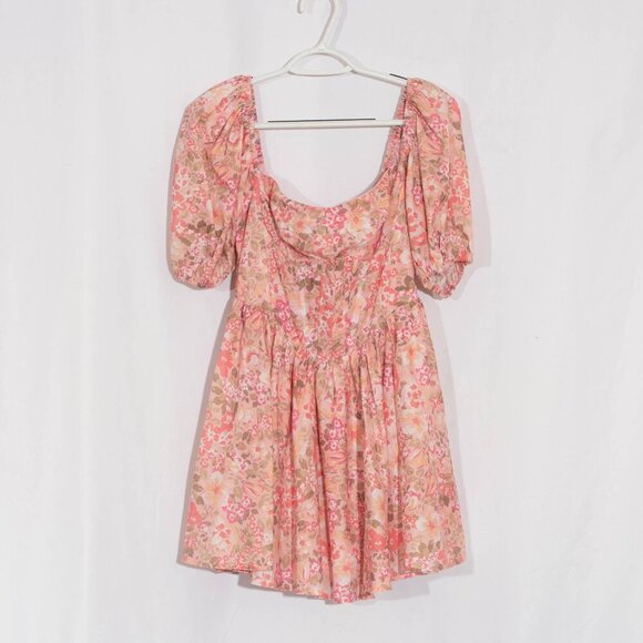 SHOWPO Phorchia Mini Floral Puff Sleeve Corset Dress Size 6 - Picture 9 of 16